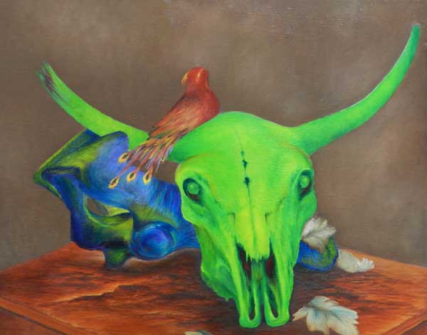 Wild Beasties by Kathlene Lisle. Oil on canvas